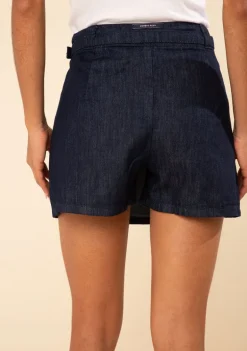 Shorts Morena Rosa Saia Reto Alta Azul