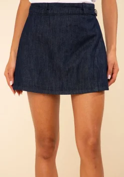 Shorts Morena Rosa Saia Reto Alta Azul