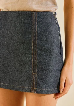 Shorts Morena Rosa Saia Reto Alta Azul