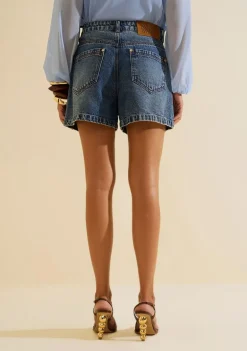 Shorts Reto Índigo Azul