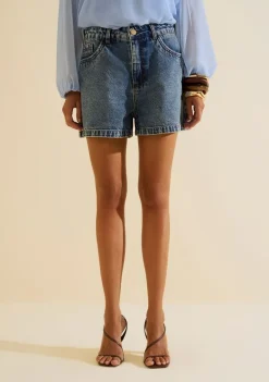 Shorts Reto Índigo Azul