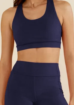 Top Morena Rosa Decote Careca Nadador Azul