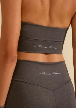 Top Morena Rosa Decote Costas Alça Fina Cinza