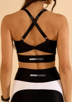 Top Morena Rosa Decote Quadrado Alça Cruzada Preto