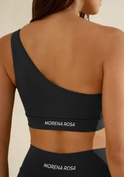 Top Morena Rosa Um Ombro Só Alça Larga Preto
