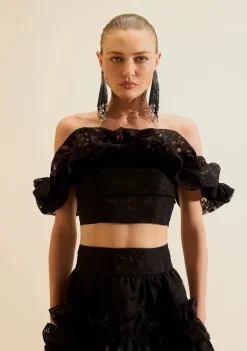 Top Ombro a Ombro Noir Preto