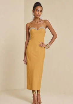 Vestido Ajustado Eysia Amarelo