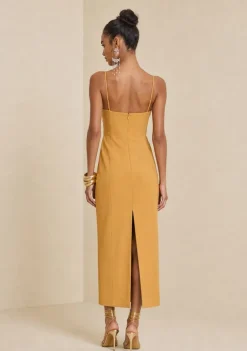 Vestido Ajustado Eysia Amarelo
