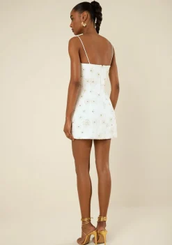 Vestido Curto Ajustado Lírio Off White