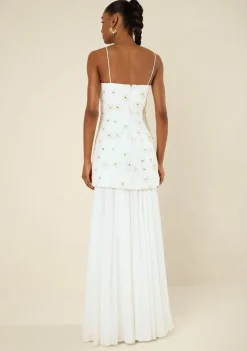 Vestido Curto Ajustado Lírio Off White