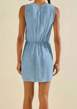 Vestido Curto Enlace Azul