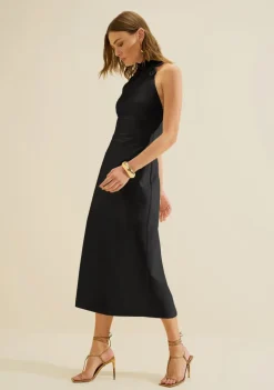 Vestido Gola Alta Origem Preto