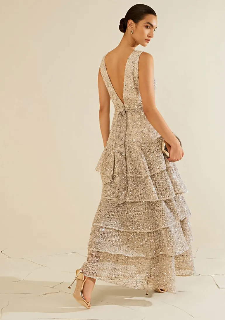 Vestido Goshenita Bege