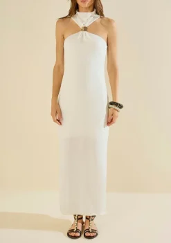 Vestido Longo Alvéolo Branco