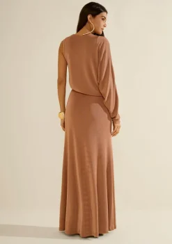 Vestido Longo Eclos Marrom