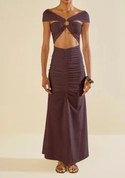Vestido Longo Âmago Roxo