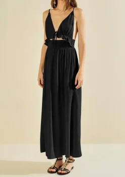 Vestido Midi Enlace Preto