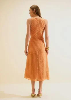 Vestido Midi Lumina Laranja