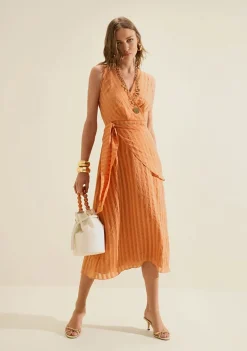 Vestido Midi Lumina Laranja