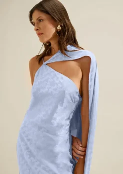 Vestido Um Ombro Só Lumina Azul