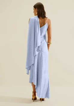 Vestido Um Ombro Só Lumina Azul